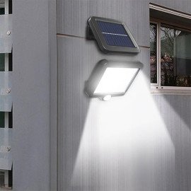 Refletor Solar de Parede 56 Leds com Sensor de Movimento